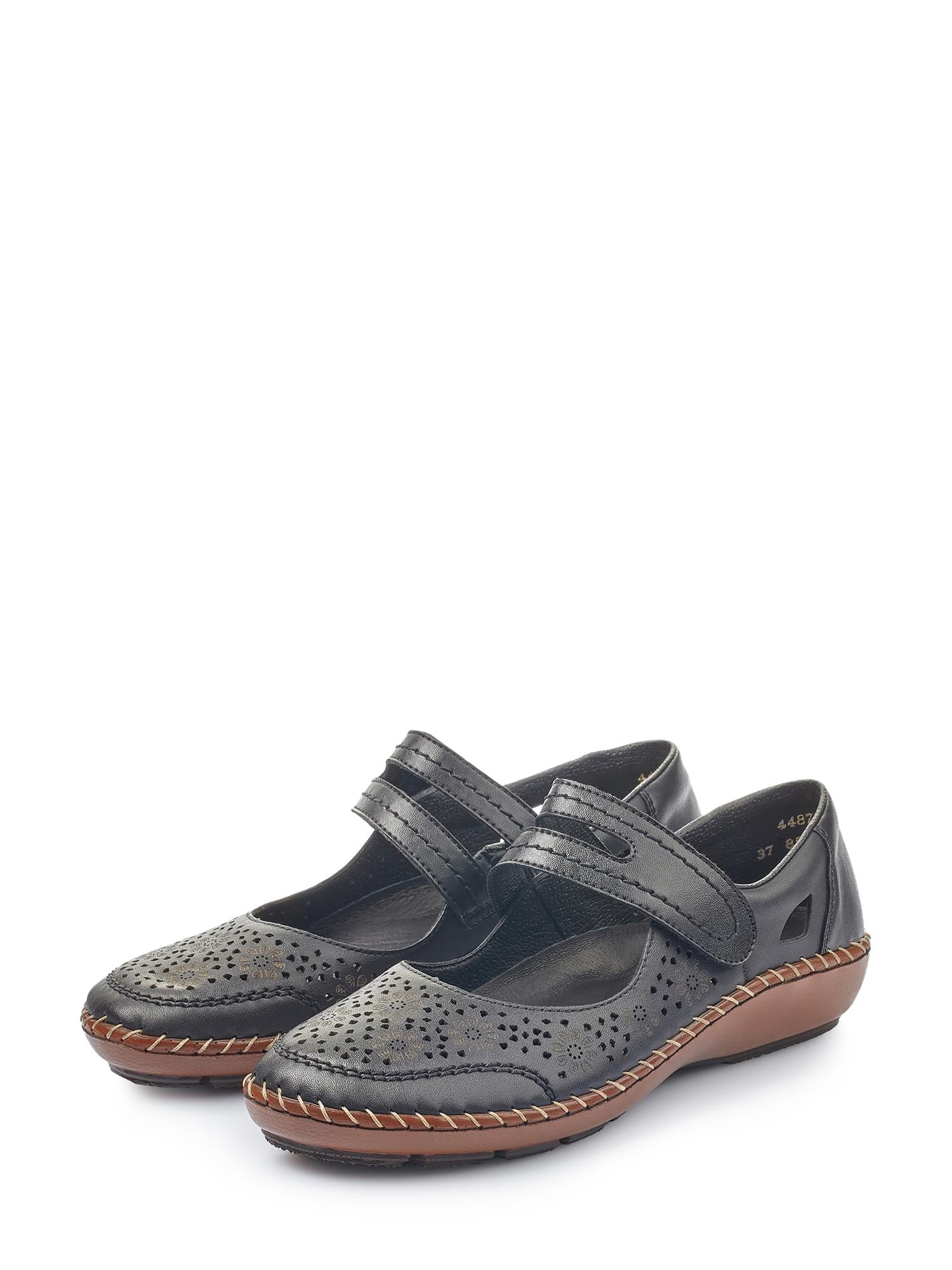 Rieker 08054 Leather Shoe Black