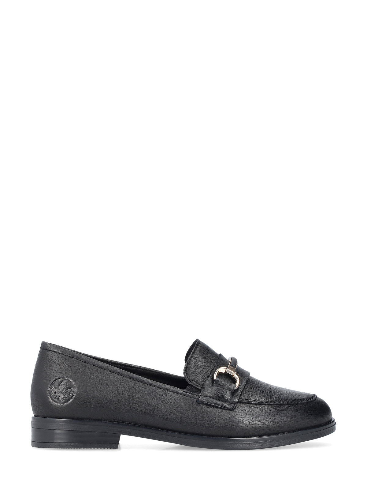 Rieker 02945 Black Breeze Leather Loafer