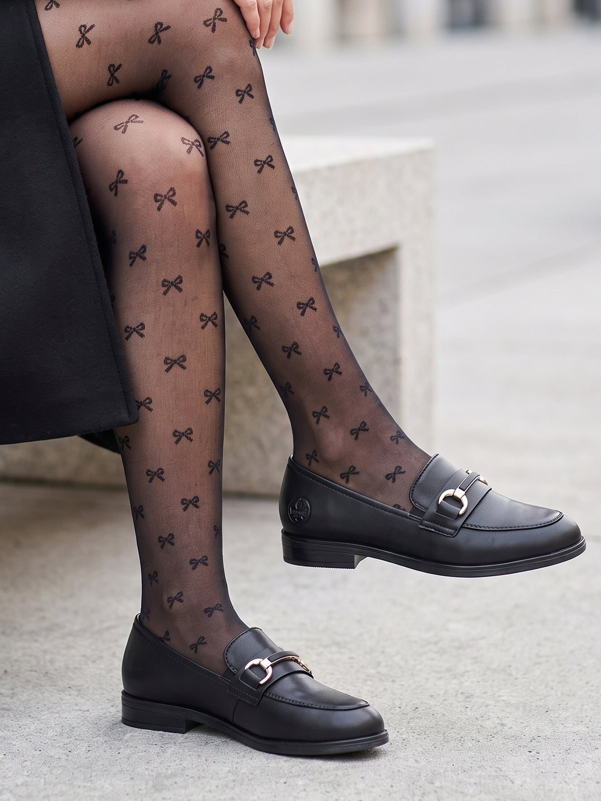 Rieker 02945 Black Breeze Leather Loafer