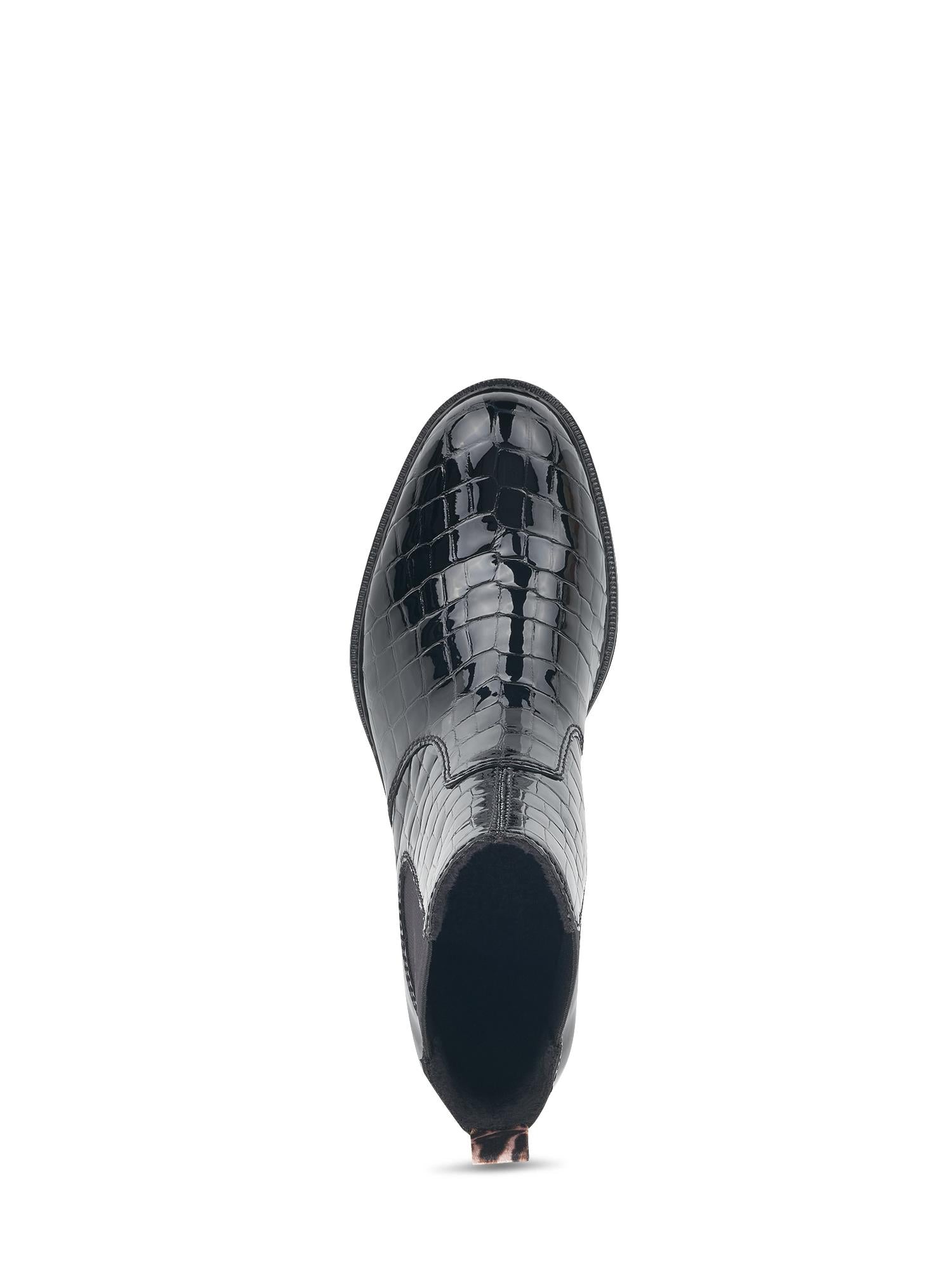 04315 Rieker Sevilla Black Leopard Boots