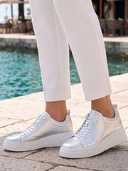 Rieker 03545 ShineWalk Silver Leather