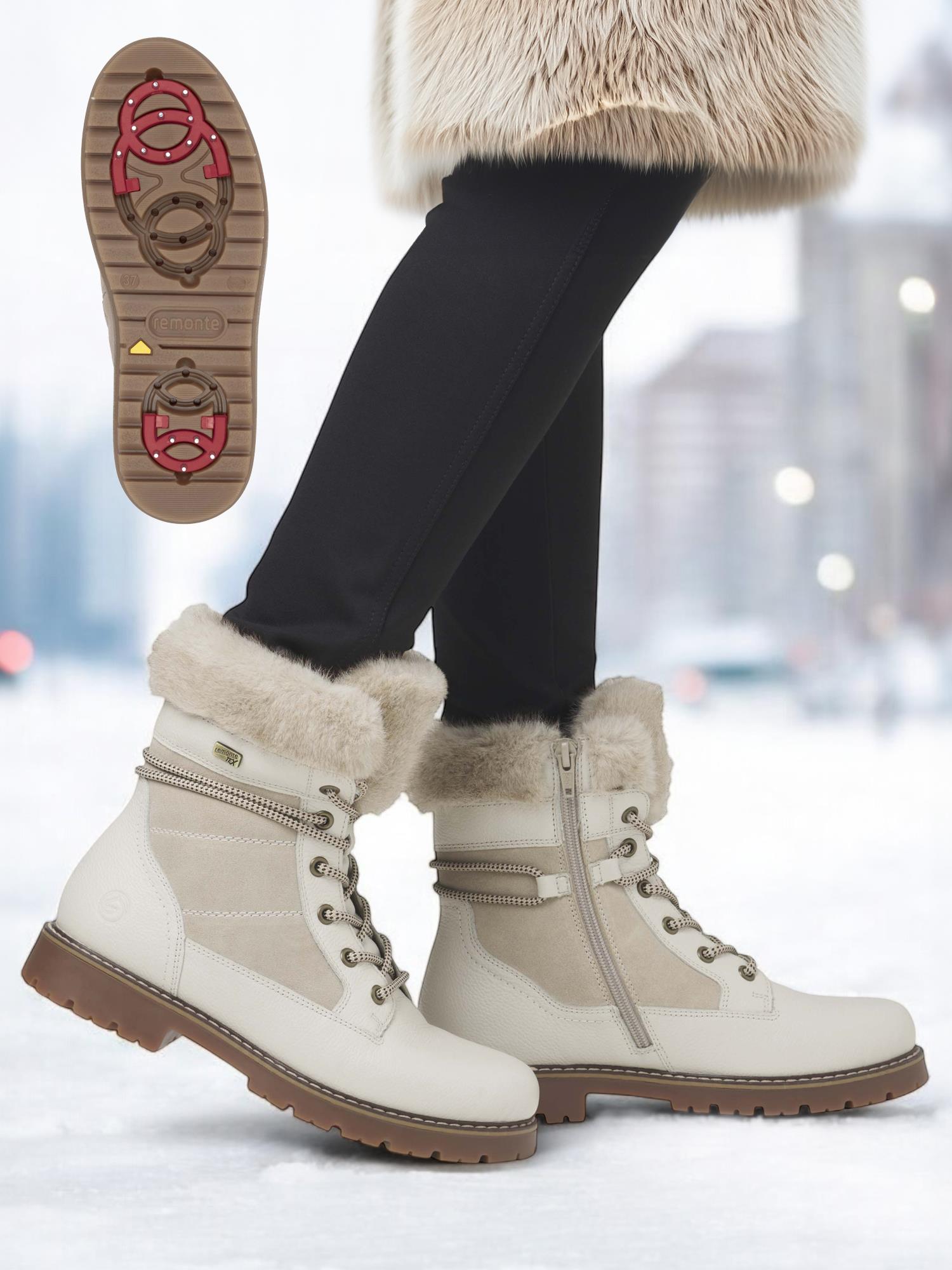 04795 Remonte Leather thermo wool med brodder