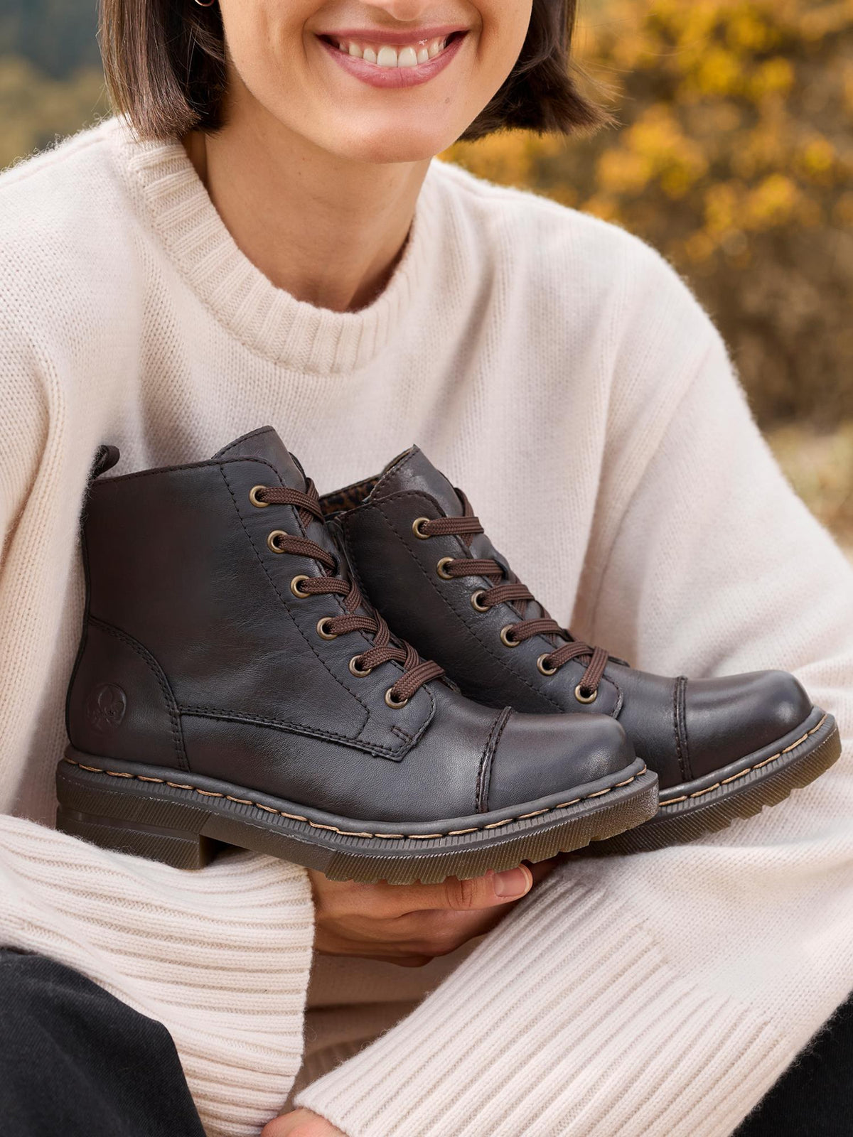 Rieker 02421 Bravina Leather Boots Dame