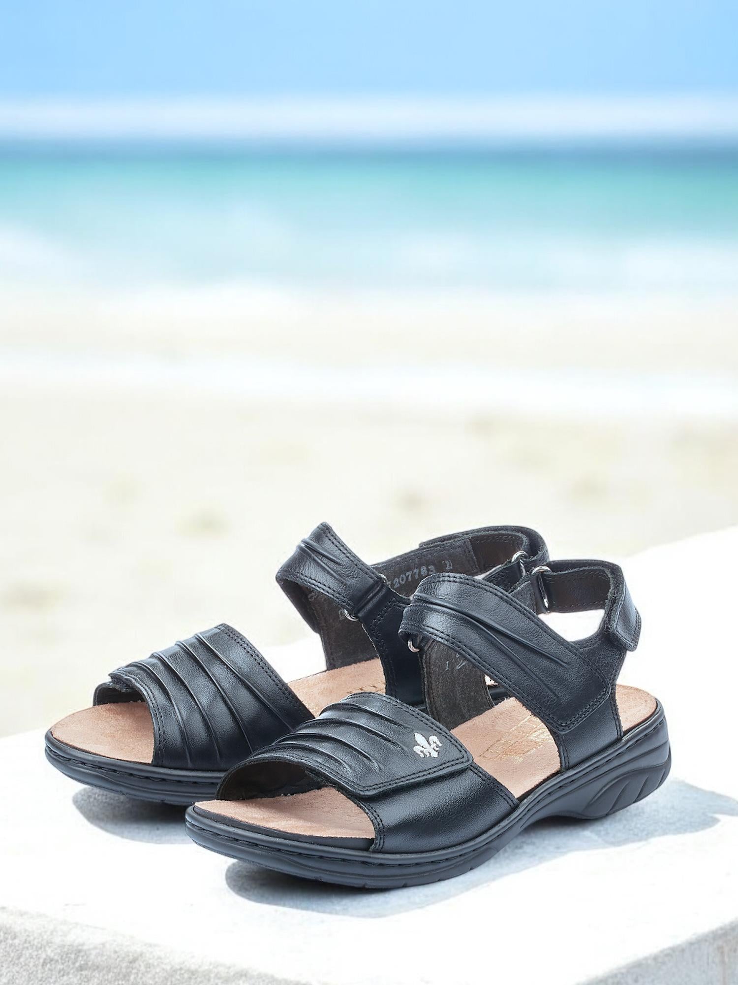 02998 Rieker Black ComfortStep Sandal