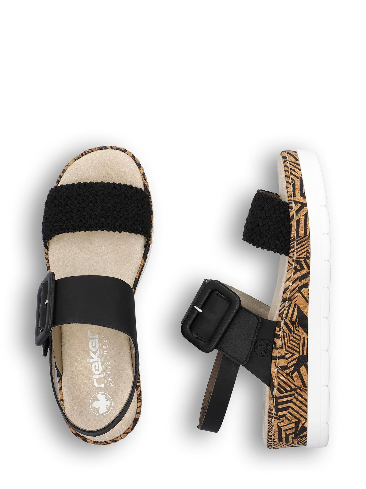 Rieker 07519 Tropic Black Sandal