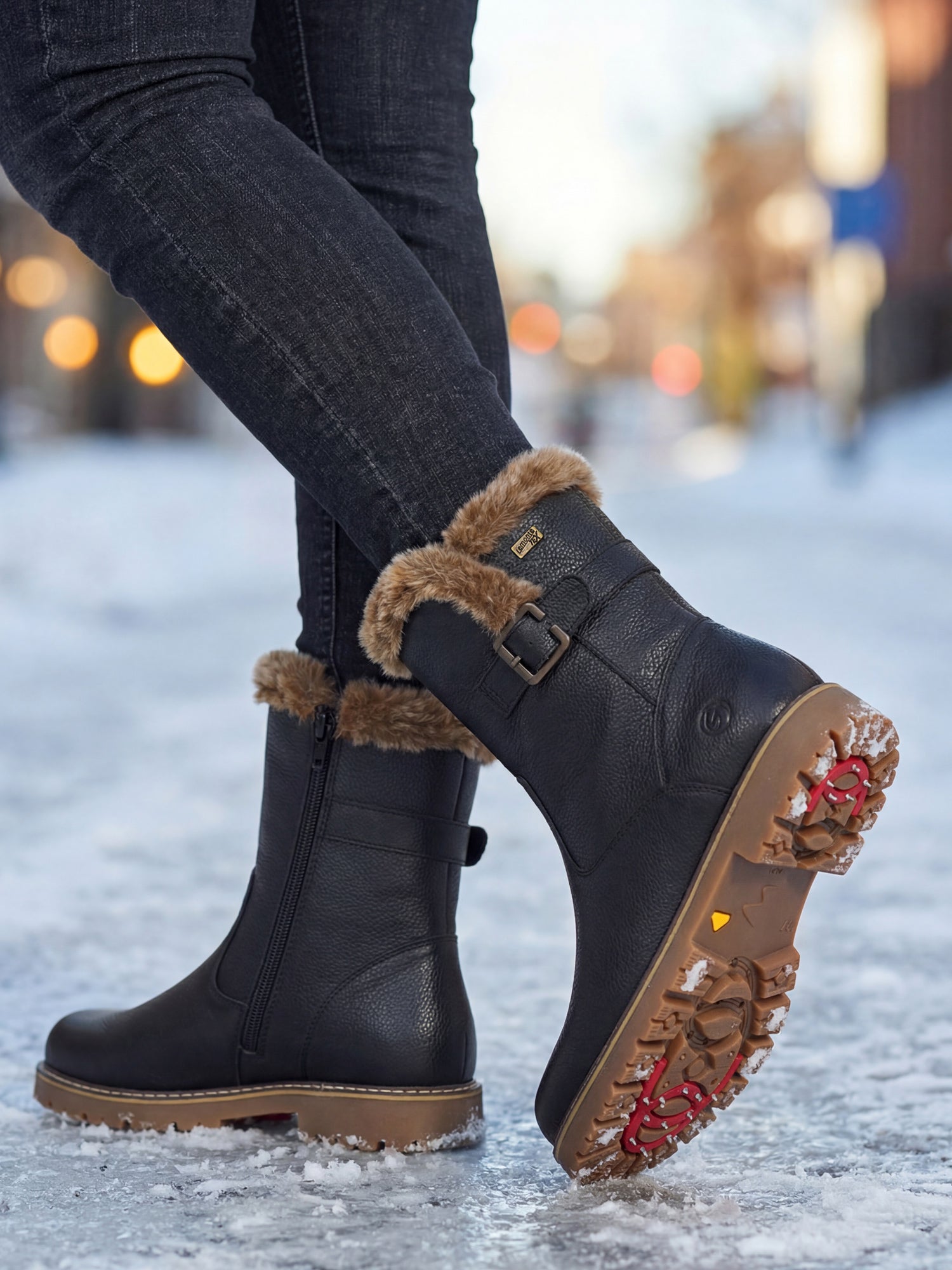 04679 Remonte FlipGrip Skinnstøvel med Brodder