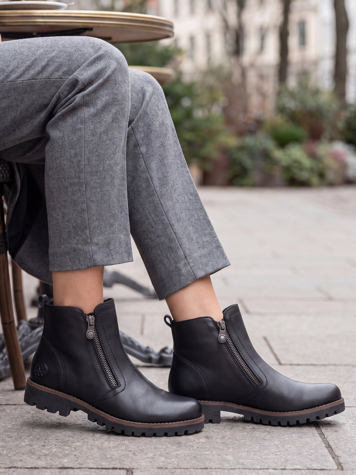 Rieker 04739 Elvina Leather Ankelstøvletter