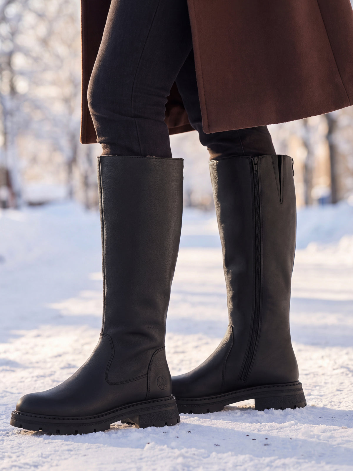 Rieker 04944 Wide leather boots ullfôret