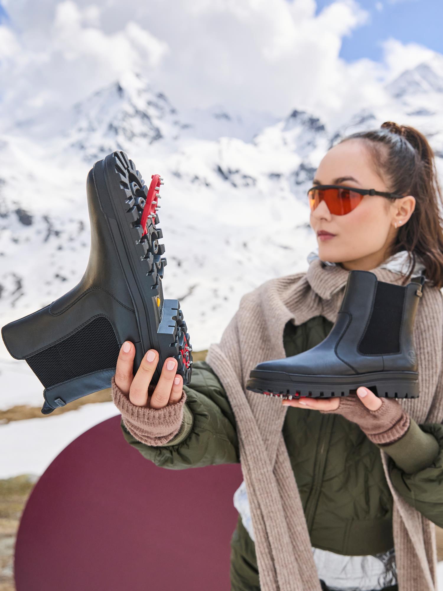 05163 Rieker Chelsea med utfellbare brodder