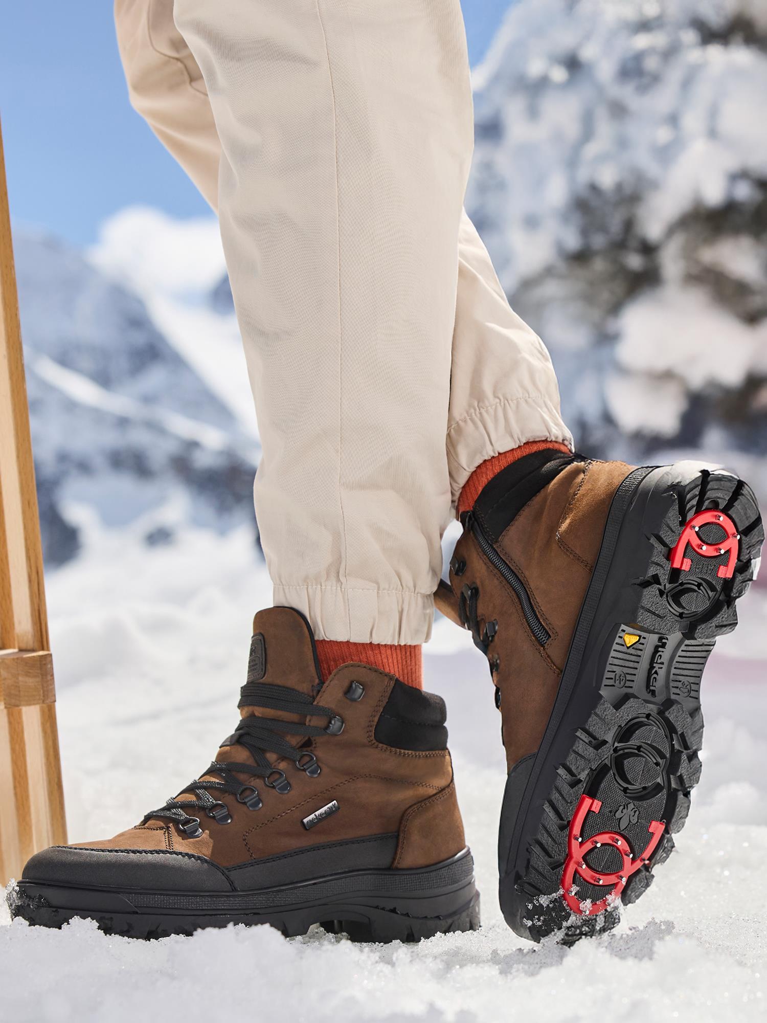04800 Rieker Everest Winter Boots utfellbare Brodder
