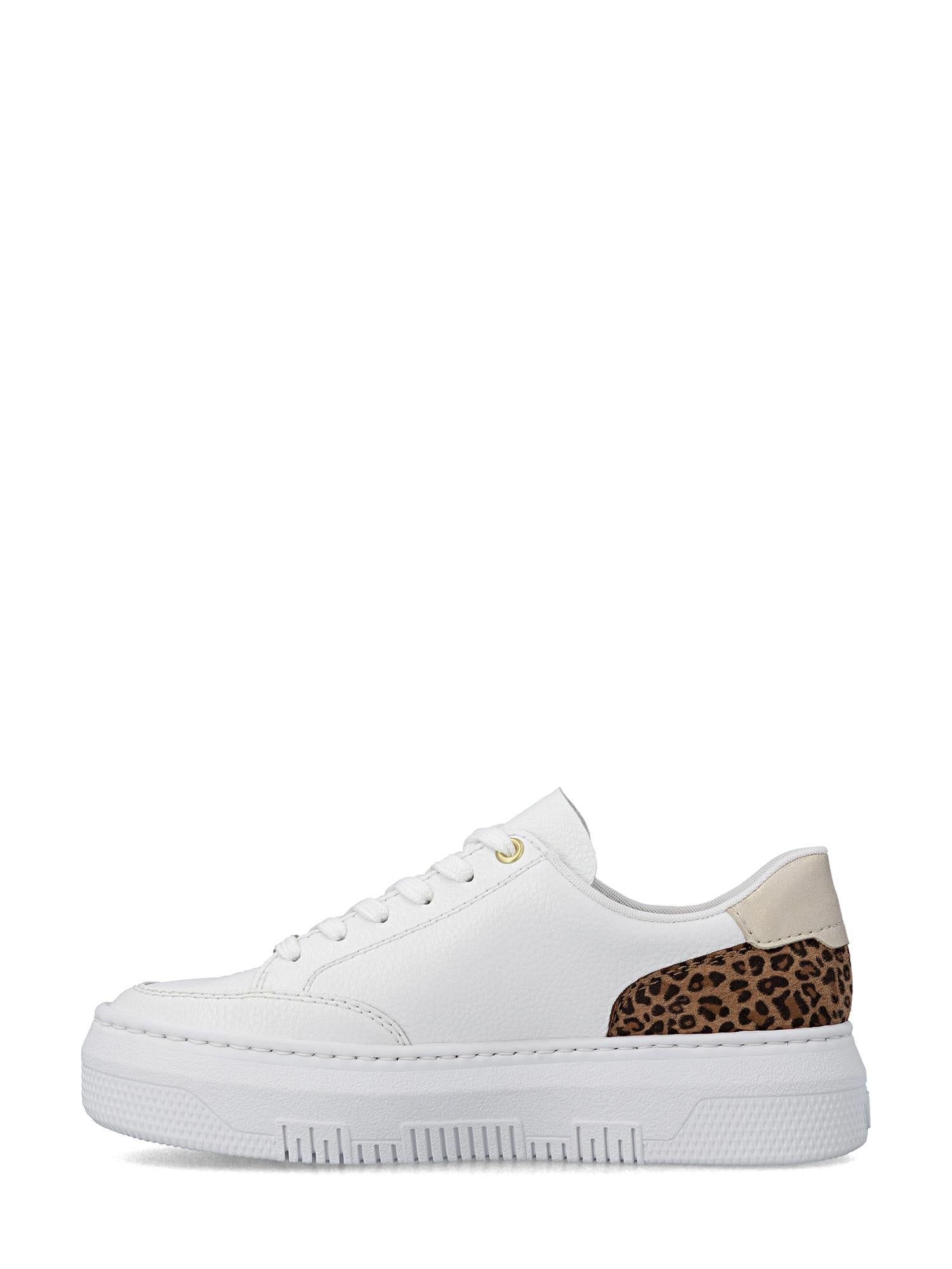Rieker 04227 White Leopard Sneaker