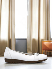 07556 Rieker Opal White Ballerina