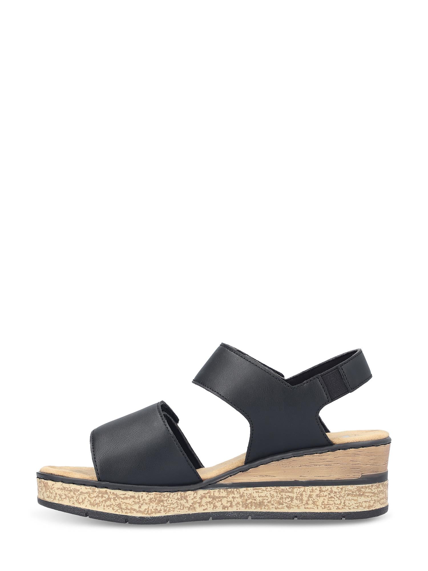 Rieker 03620 Selina Plateau Sandal Svart