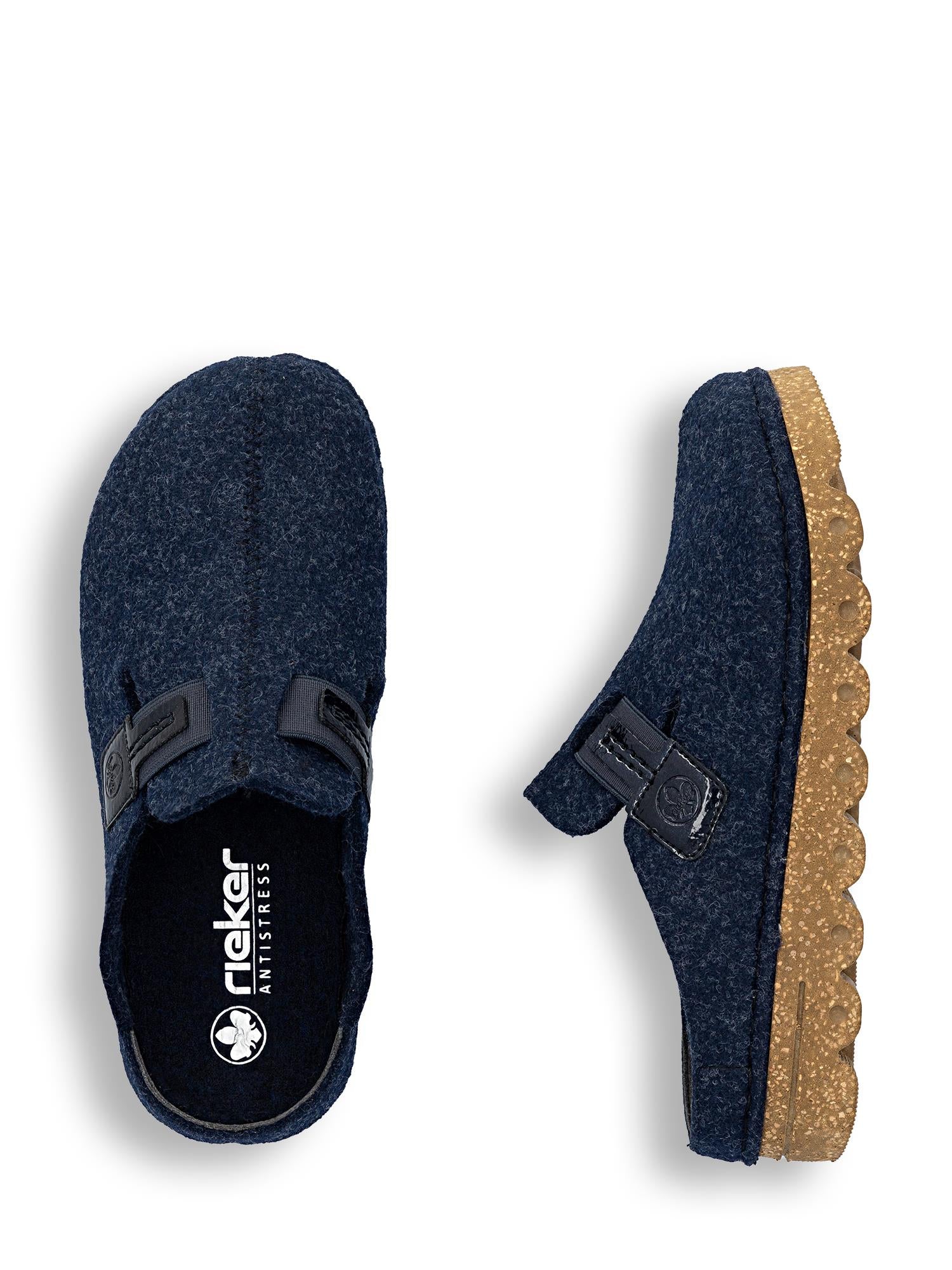 04954 Rieker Maroni Blue Tøfler