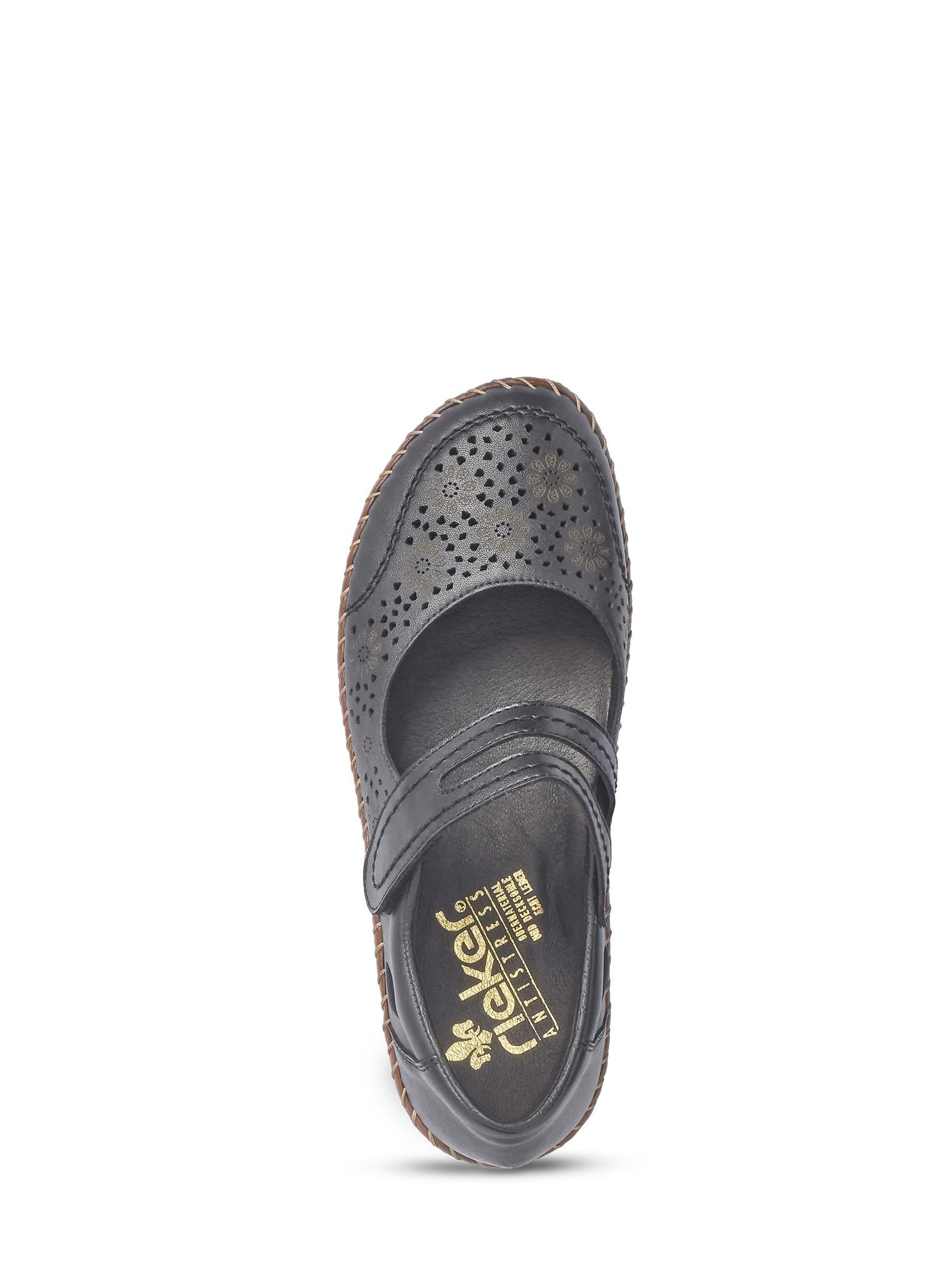 Rieker 08054 Leather Shoe Black