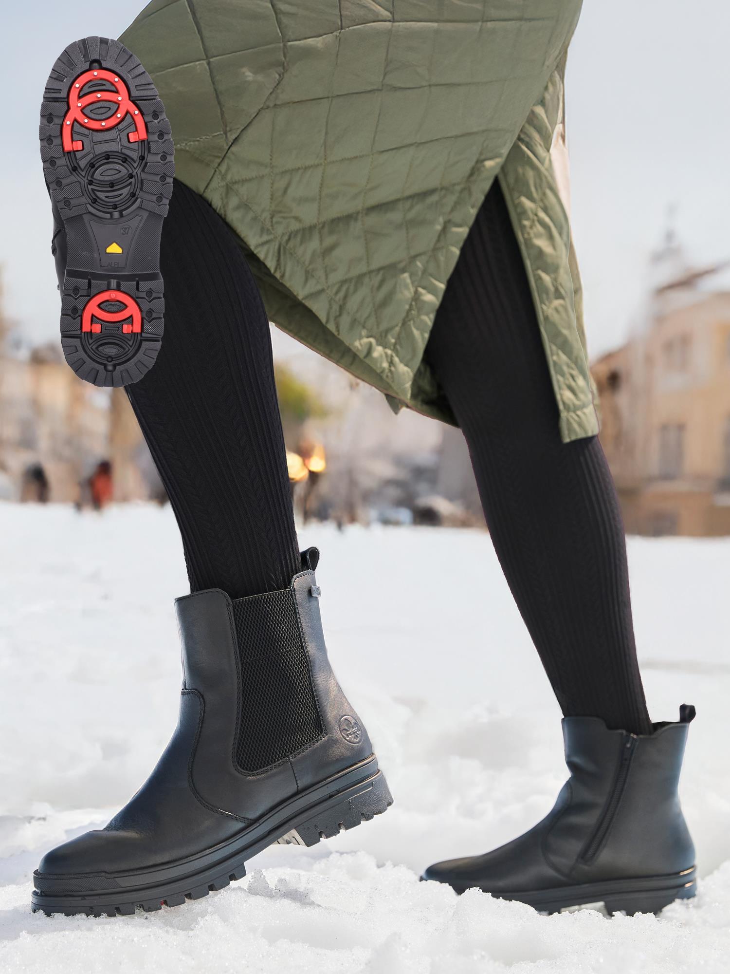 05163 Rieker Chelsea med utfellbare brodder