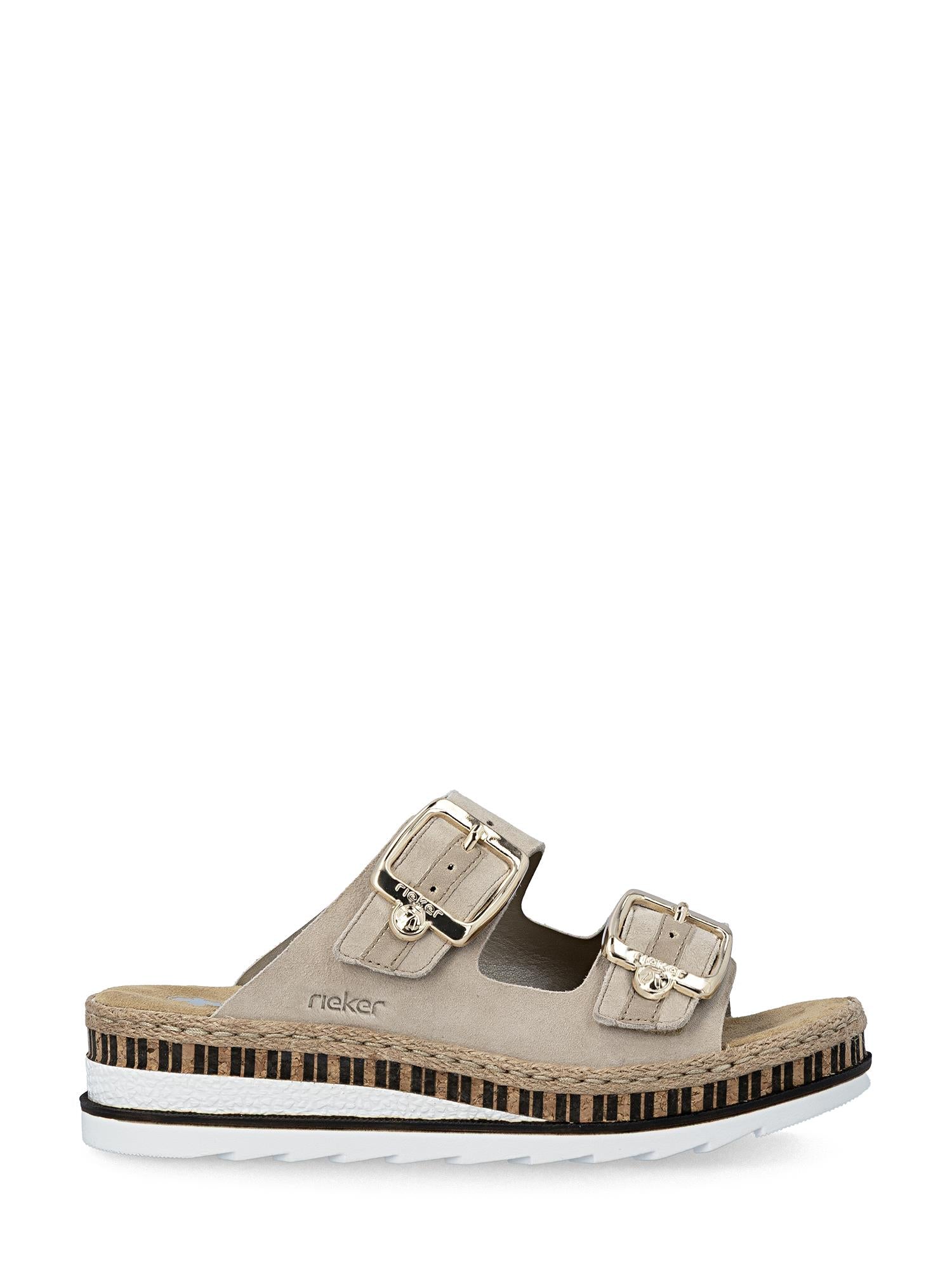 Rieker 05631 Amira Slip-In Sandal Skinn Nude