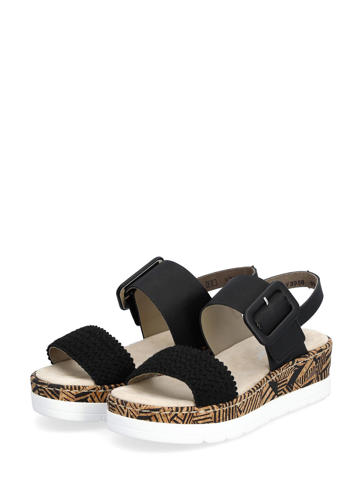 Rieker 07519 Tropic Black Sandal